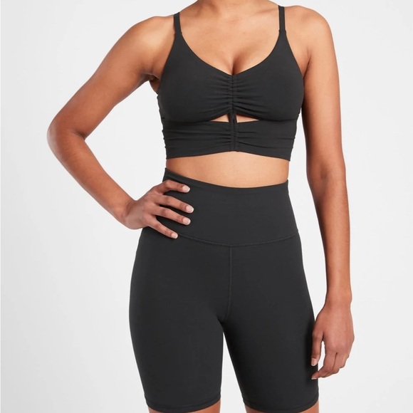 Athleta Other - ATHLETA Cinch Longline Bra 34 D /DD black
